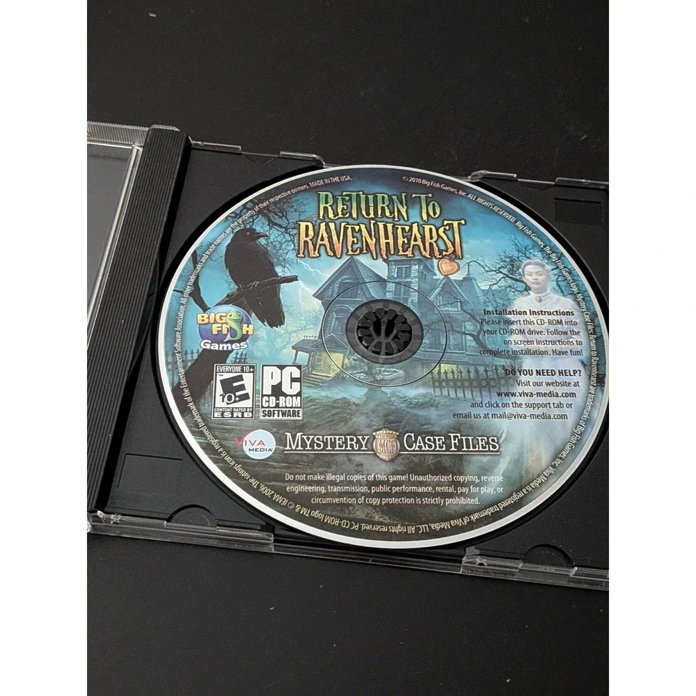 Mystery Case Files:‎ Return to Ravenhearst ( PC, 2009 ) Game Disc Only